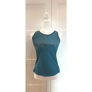 New Women's Blue Moisture Wicking Craft Official Spartan Racerback Tank Top Sz S